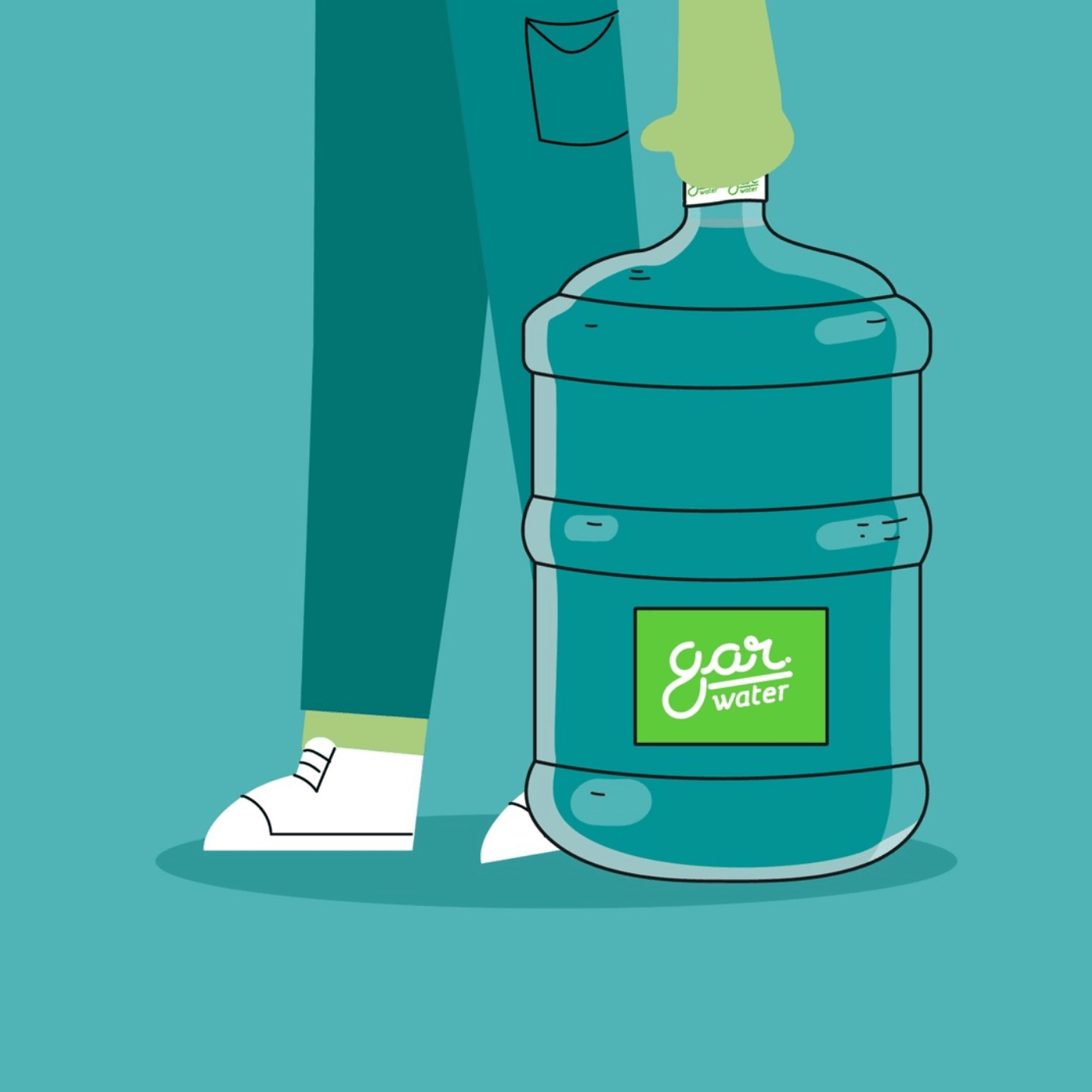 Agua en bidon dibujo 